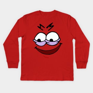 Evil Patrick Face Kids Long Sleeve T-Shirt